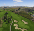 Watch out for the bunkers guarding the third green at Eagle Vines Vineyards & Golf Club in Napa, California.