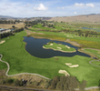 Water is a major factor on the fifth hole at Eagle Vines Vineyards & Golf Club in Napa, California..