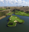 No. 6 at Eagle Vines Vineyards & Golf Club boasts a tricky island green.
