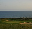 The par-4 16th hole at The New Links at Bodega Harbour plays along the beach.
