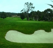 The 16th at Pebble Beach Golf Links is a sharp dogleg-right par 4 that plays to 403 yards.